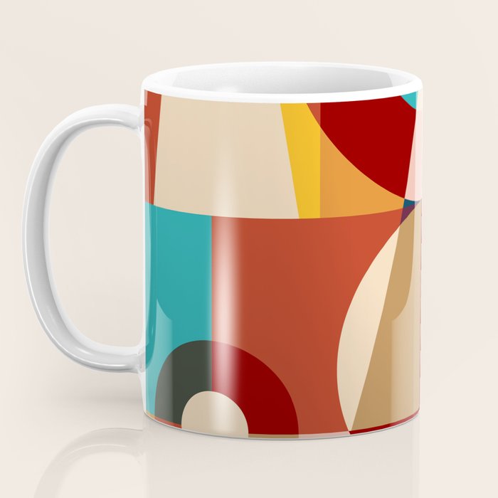 Retro Geometric Collage Coffee Mug Gallery Image 3