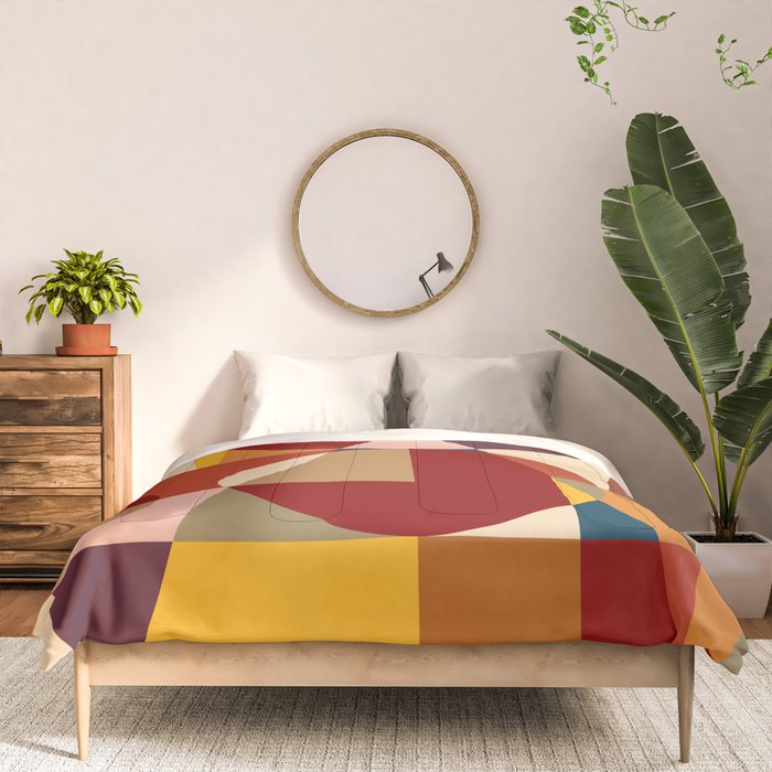 Retro Geometric Collage Comforter Gallery Image 3