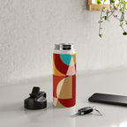 Retro Geometric Collage Water Bottle Gallery Image 4