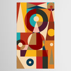 Retro Geometric Collage Tablecloth Gallery Image 2