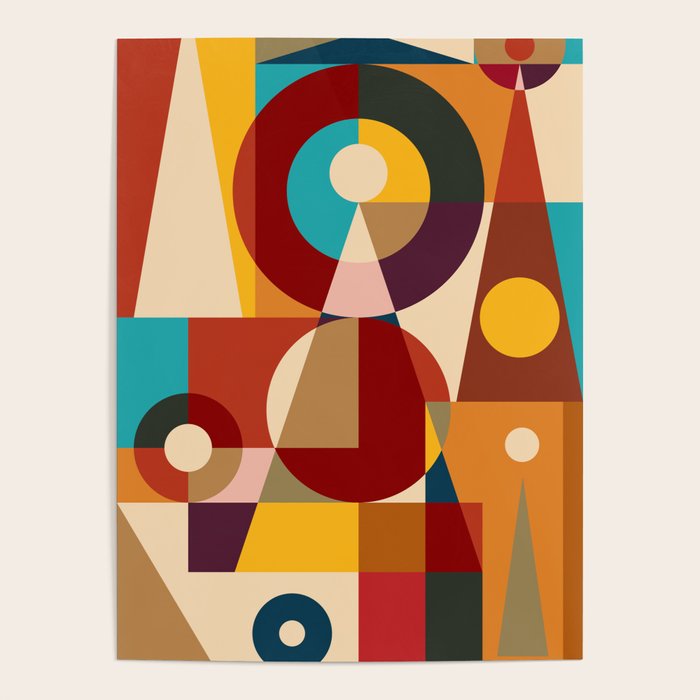 Retro Geometric Collage Poster Gallery Image 4