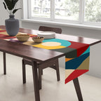 Retro Geometric Collage Table Runner Gallery Image 2