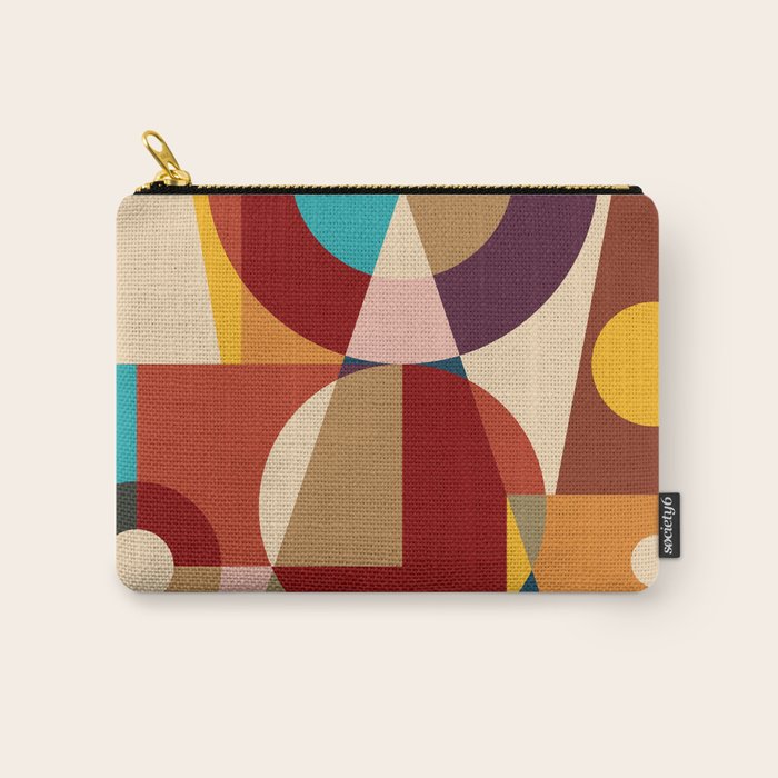 Retro Geometric Collage Carry All Pouch Gallery Image 1