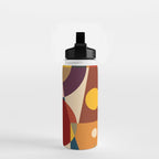 Retro Geometric Collage Water Bottle Gallery Image 2