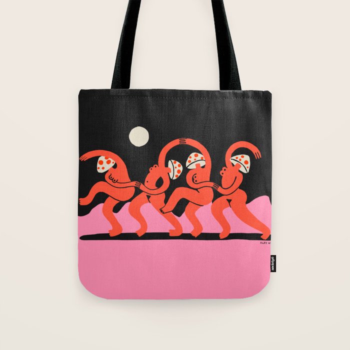 Full Moon Mushroom Dance  Tote Bag Gallery Image 1