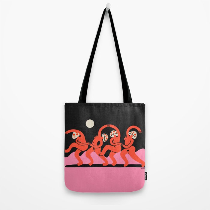 Full Moon Mushroom Dance  Tote Bag Gallery Image 2