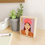 GIRL WITH FLOWER CROWN Mini Art Print Gallery Image 2