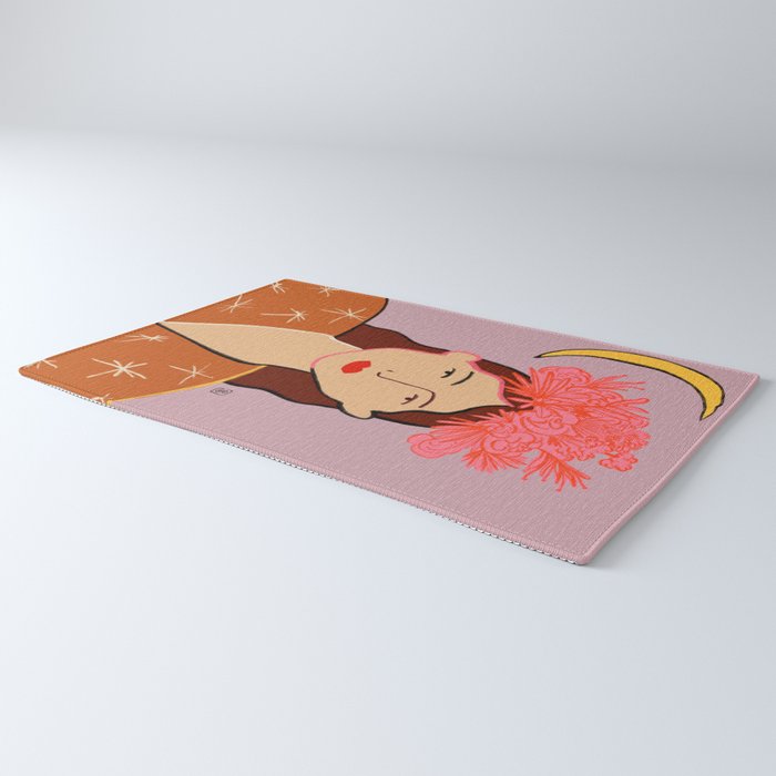 GIRL WITH FLOWER CROWN Rug Gallery Image 3