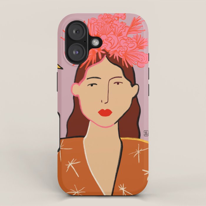 GIRL WITH FLOWER CROWN iPhone Case Gallery Image 1