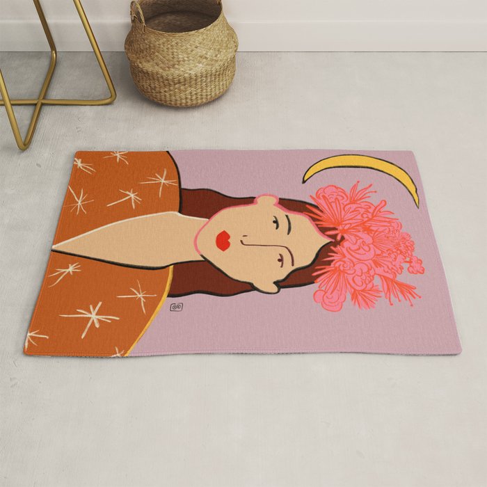 GIRL WITH FLOWER CROWN Rug Gallery Image 1