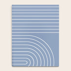 Minimal Line Curvature XIII Natural Blue Mid Century Modern Arch Abstract Notebook Gallery Image 4