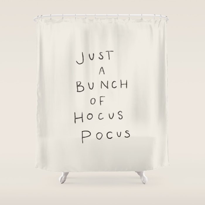 Hocus Pocus Neutral Shower Curtain Gallery Image 1