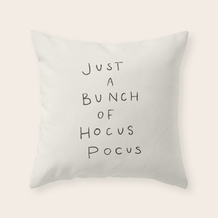 Hocus Pocus Neutral Throw Pillow Gallery Image 1