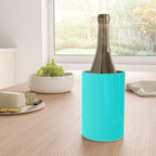AQUA CYAN Solid Color Plain Neon Blue Shade  Wine Chiller Gallery Image 4