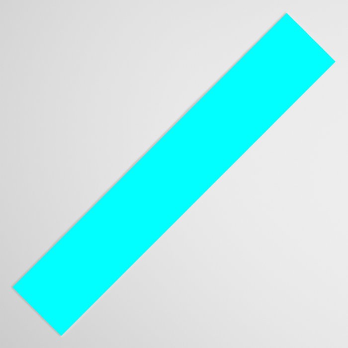 AQUA CYAN Solid Color Plain Neon Blue Shade  Table Runner Gallery Image 3