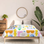 Colorful abstract organic shape art pattern Comforter Gallery Image 3