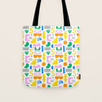 Colorful abstract organic shape art pattern Tote Bag Gallery Image 1