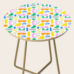 Colorful abstract organic shape art pattern Side Table Gallery Image 2
