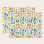 Colorful abstract organic shape art pattern Placemat Gallery Image 1
