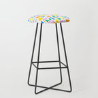 Colorful abstract organic shape art pattern Stool Gallery Image 1