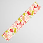 Wonderful ditsy holiday joy pink Table Runner Gallery Image 3