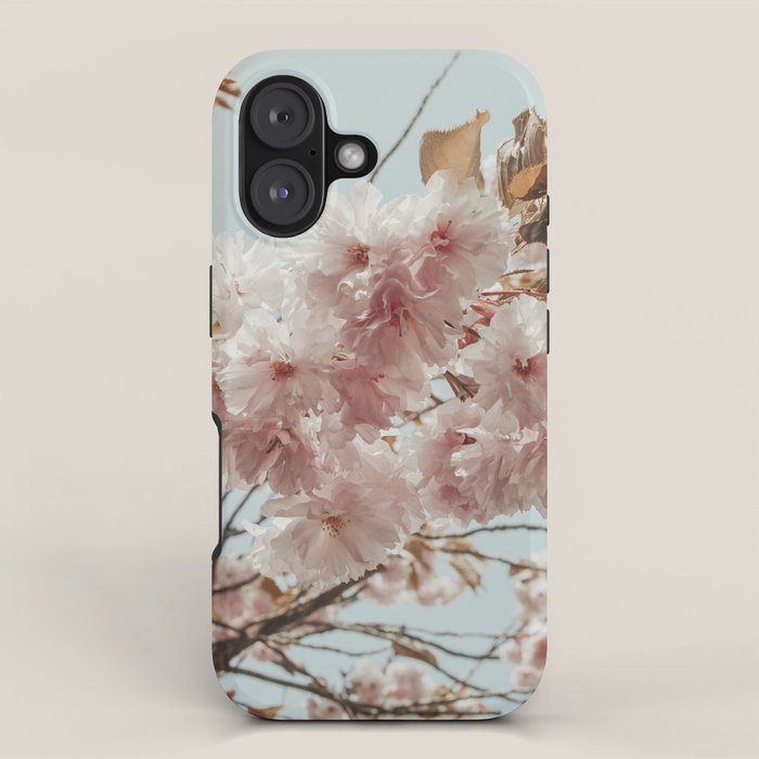 Pink Blossoms - pastel pink flowers cottage core floral grannycore iPhone Case Gallery Image 1