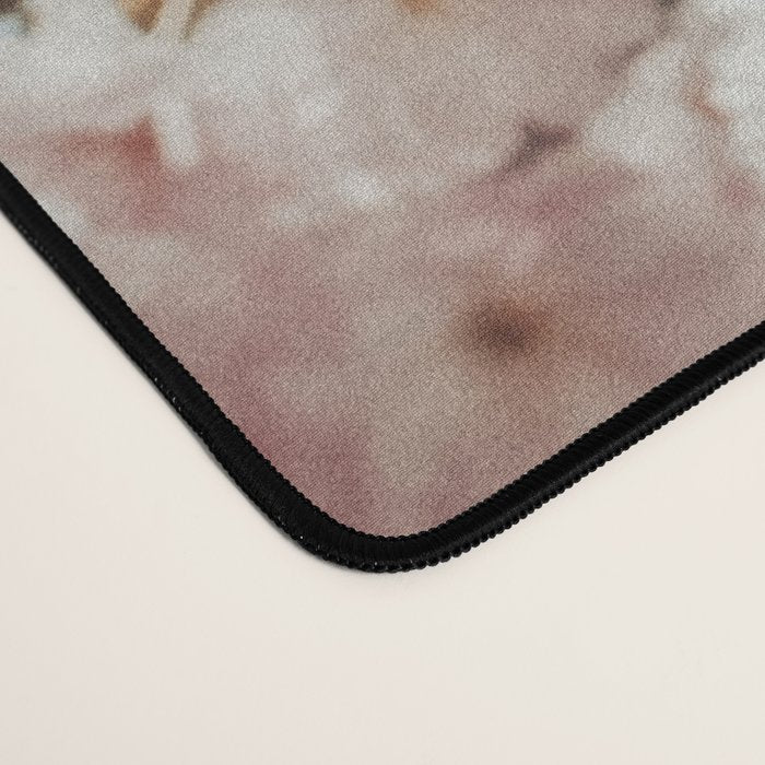 Pink Blossoms - pastel pink flowers cottage core floral grannycore Desk Mat Gallery Image 4