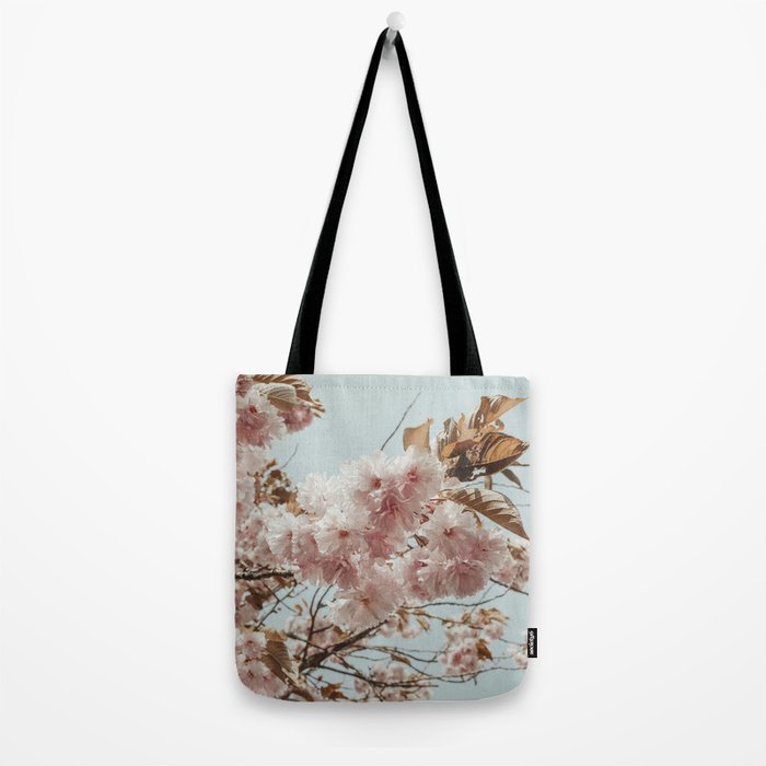 Pink Blossoms - pastel pink flowers cottage core floral grannycore Tote Bag Gallery Image 2