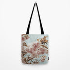 Pink Blossoms - pastel pink flowers cottage core floral grannycore Tote Bag Gallery Image 2
