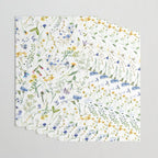 Scandinavian Midsummer Blue And Yellow Wildflowers Meadow  Wrapping Paper Gallery Image 3