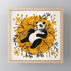 Panda Vibes - Marigold Palette Mini Art Print Gallery Image 1