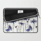 Blue Cornflowers, Illustration Laptop Sleeve Gallery Image 2
