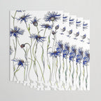 Blue Cornflowers, Illustration Wrapping Paper Gallery Image 3