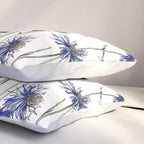 Blue Cornflowers, Illustration Pillow Sham Gallery Image 3