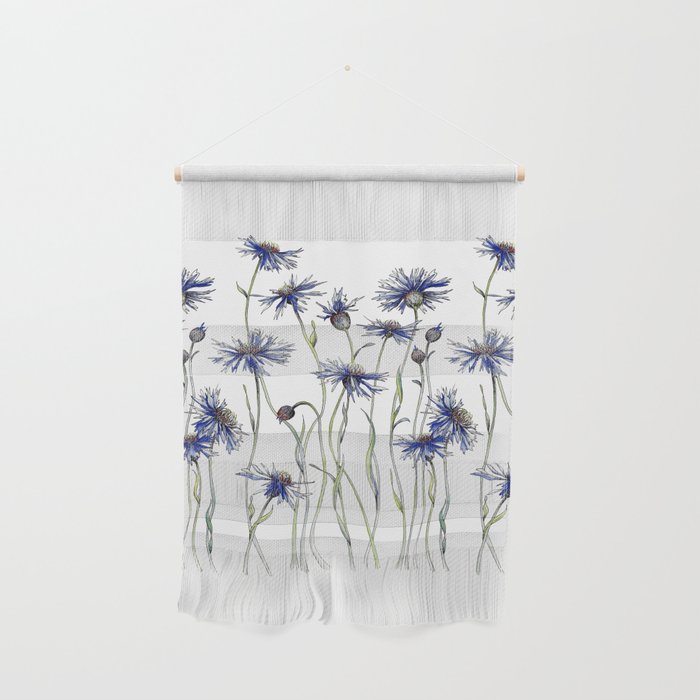 Blue Cornflowers, Illustration Wall Hanging Gallery Image 1