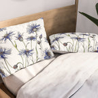 Blue Cornflowers, Illustration Pillow Sham Gallery Image 2