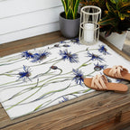Blue Cornflowers, Illustration Outdoor Rug Gallery Image 2