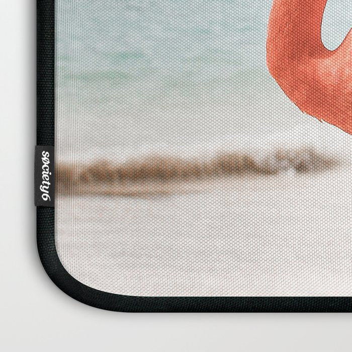 Pink Flamingos On Aruba Island Art Photo | Caribbean Beach Wall Print | Tropical Travel Photography Laptop Sleeve Gallery Image 3