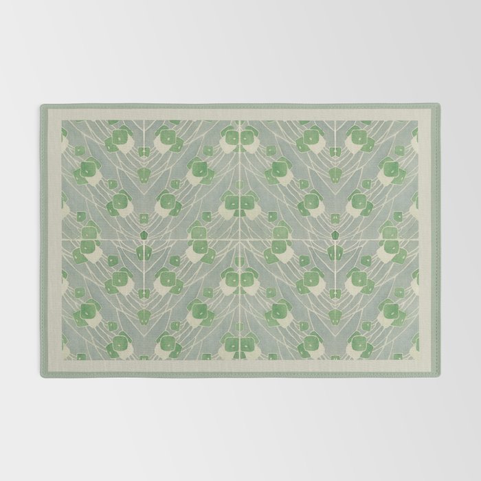 Green Geometric 1915 Hannah Borger Overbeck Rug Gallery Image 2