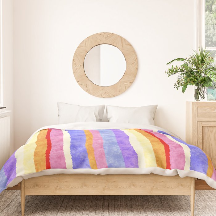 Colorful tye&die stripes Duvet Cover Gallery Image 3