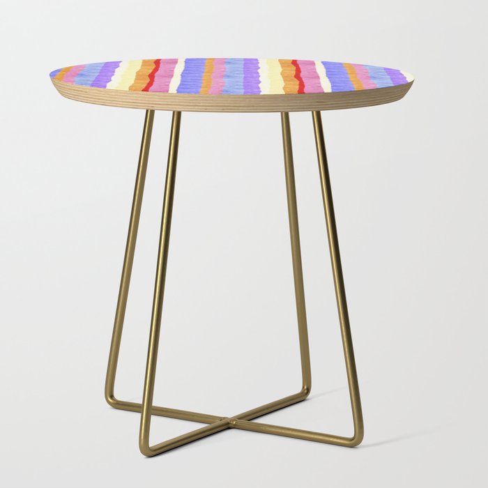 Colorful tye&die stripes Side Table Gallery Image 1