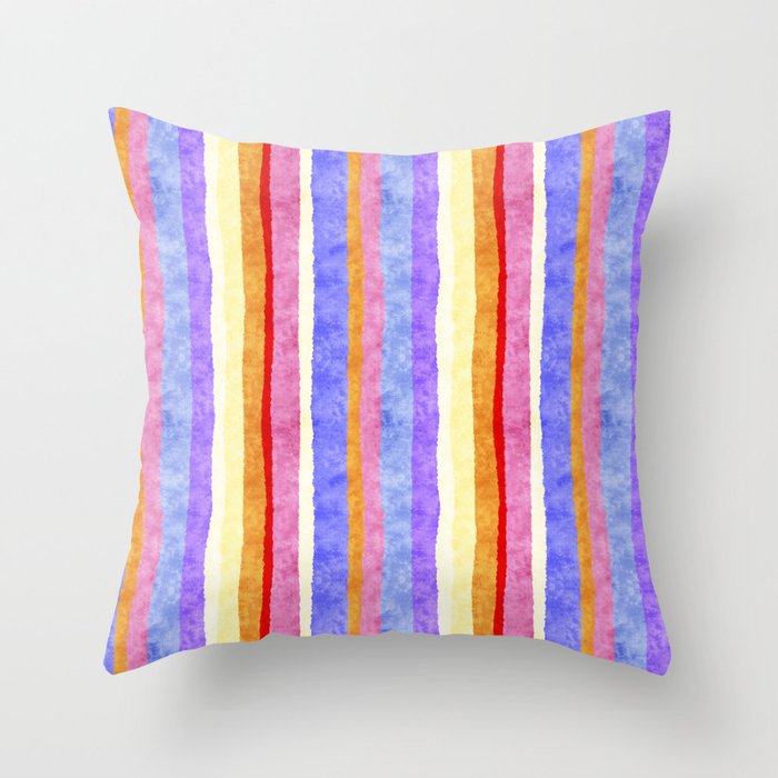 Colorful tye&die stripes Throw Pillow Gallery Image 6