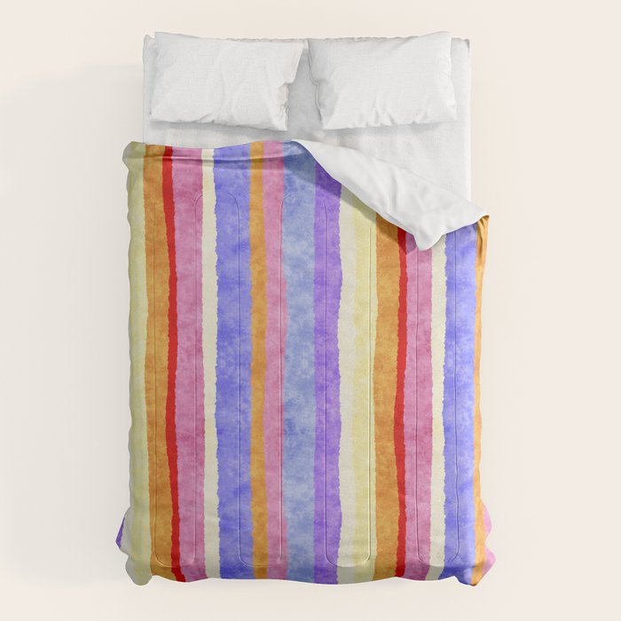 Colorful tye&die stripes Comforter Gallery Image 1