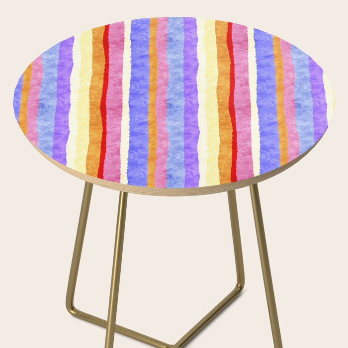 Colorful tye&die stripes Side Table Gallery Image 2
