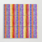 Colorful tye&die stripes Wood Wall Art Gallery Image 1