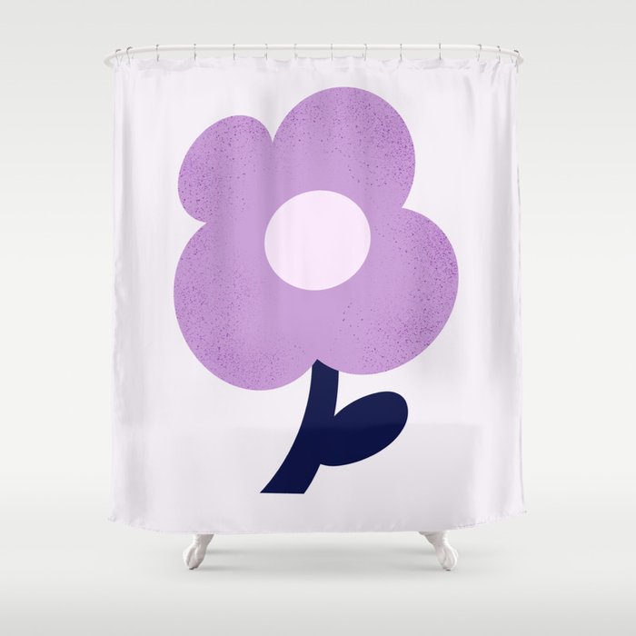 Giant violet flower Shower Curtain Gallery Image 1
