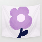 Giant violet flower Wall Tapestry Gallery Image 4