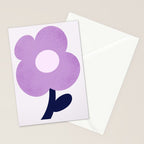 Giant violet flower Stationery Card Gallery Image 2