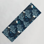 Jellyfish and Coral-Navy Yoga Mat Gallery Image 1