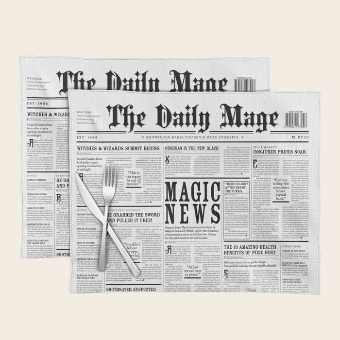 The Daily Mage Fantasy Newspaper Placemat Gallery Image 1